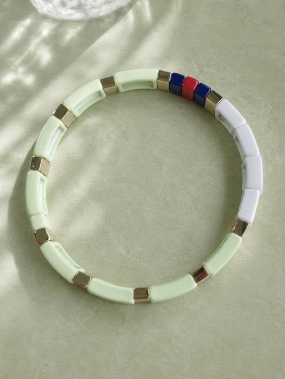 Roxanne Assoulin Just Say Love Light Green Stretch Bracelet - Picture 2 of 2